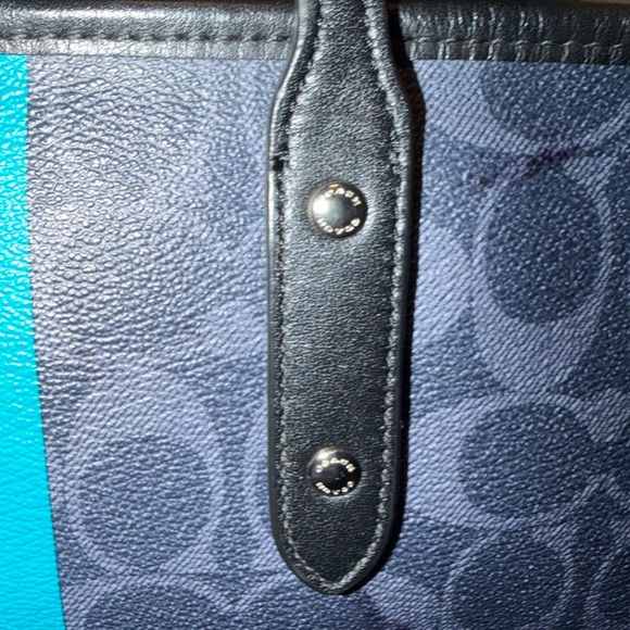 Project Coach Black and Blue Patterned Tote *project bag* - Picture 7 of 16